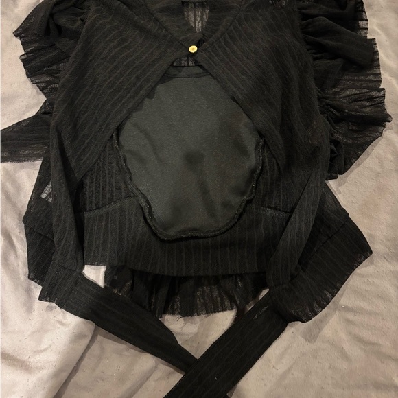 FAVLUX Black Ruffled Blouse - Picture 2 of 3